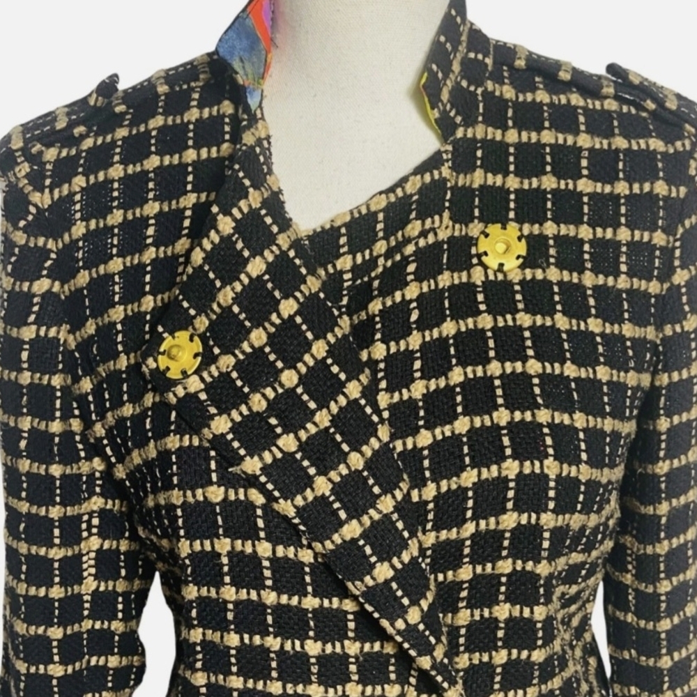 RACHEL Rachel Roy Black and Tan Tweed Two Piece Suit
